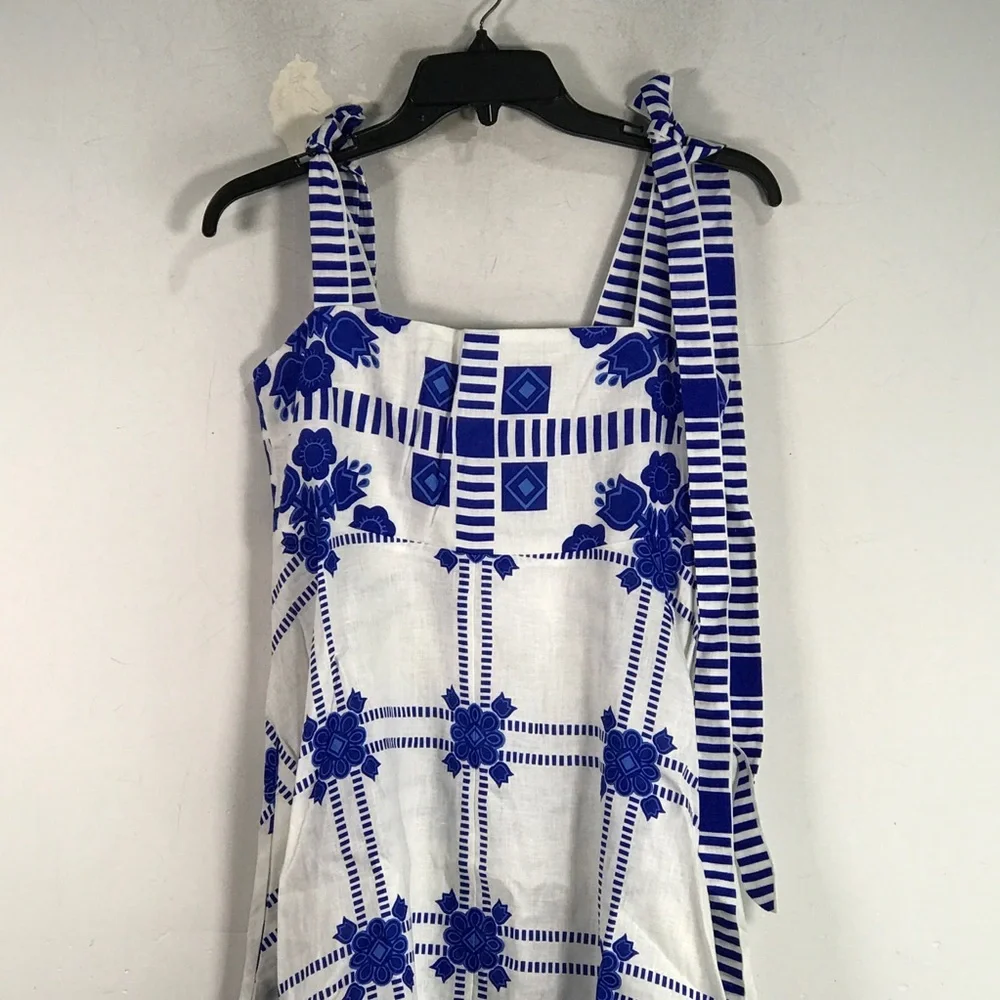 Aston Studio Mediterranean Pippa Dress, Women's Size 6 US - Blue/Foam White - Picture 4 of 9